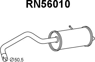 Veneporte RN56010 - Глушник вихлопних газів кінцевий autocars.com.ua