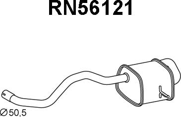 Veneporte RN56121 - Глушник вихлопних газів кінцевий autocars.com.ua