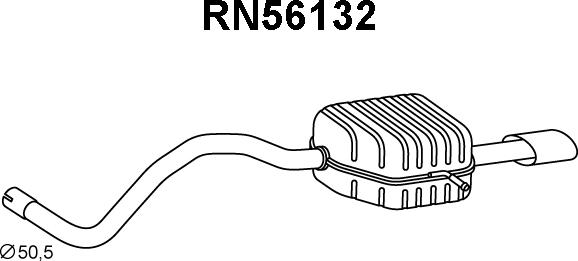 Veneporte RN56132 - Глушник вихлопних газів кінцевий autocars.com.ua