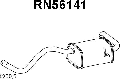 Veneporte RN56141 - Глушник вихлопних газів кінцевий autocars.com.ua