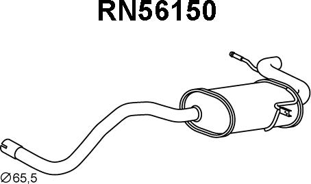 Veneporte RN56150 - Глушитель выхлопных газов, конечный avtokuzovplus.com.ua