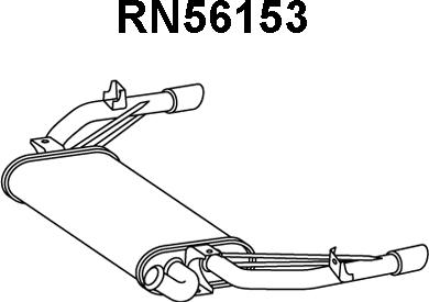 Veneporte RN56153 - Глушник вихлопних газів кінцевий autocars.com.ua