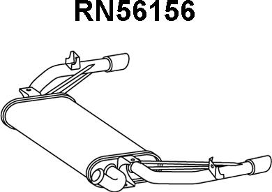 Veneporte RN56156 - Глушник вихлопних газів кінцевий autocars.com.ua