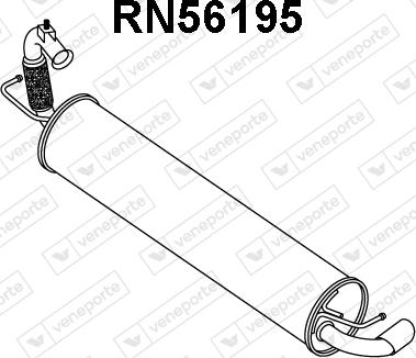 Veneporte RN56195 - Глушитель выхлопных газов, конечный avtokuzovplus.com.ua