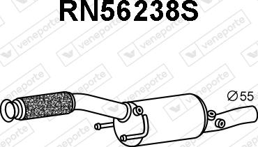 Veneporte RN56238S - сажі / частковий фільтр, система вихлопу ОГ autocars.com.ua