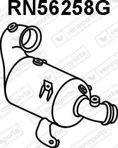 Veneporte RN56258G - сажі / частковий фільтр, система вихлопу ОГ autocars.com.ua