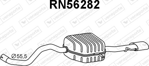 Veneporte RN56282 - Глушник вихлопних газів кінцевий autocars.com.ua