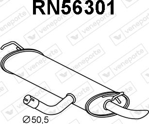 Veneporte RN56301 - Глушник вихлопних газів кінцевий autocars.com.ua