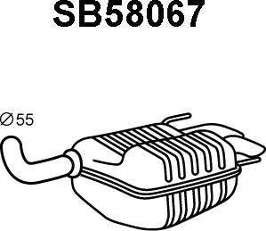 Veneporte SB58067 - Глушитель выхлопных газов, конечный autodnr.net