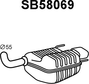 Veneporte SB58069 - Глушитель выхлопных газов, конечный autodnr.net