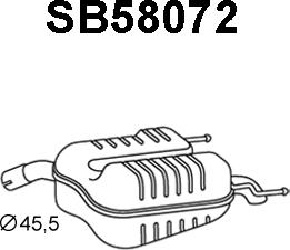 Veneporte SB58072 - Глушник вихлопних газів кінцевий autocars.com.ua