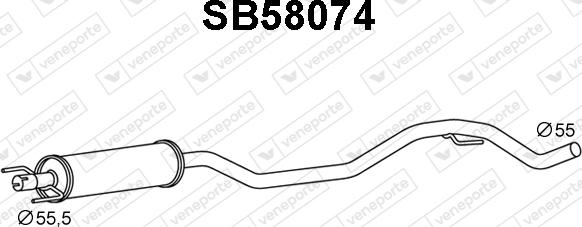 Veneporte SB58074 - Предглушитель выхлопных газов autodnr.net