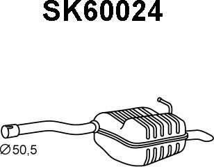 Veneporte SK60024 - Глушник вихлопних газів кінцевий autocars.com.ua