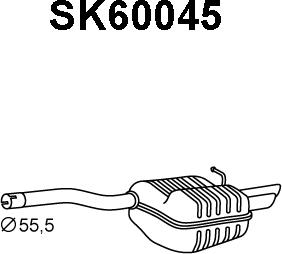 Veneporte SK60045 - Глушник вихлопних газів кінцевий autocars.com.ua