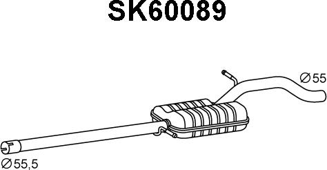 Veneporte SK60089 - Предглушітель вихлопних газів autocars.com.ua