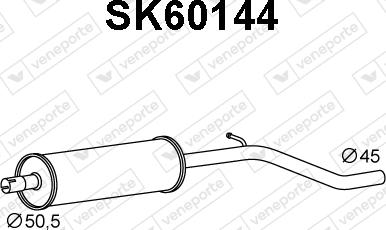 Veneporte SK60144 - Предглушітель вихлопних газів autocars.com.ua