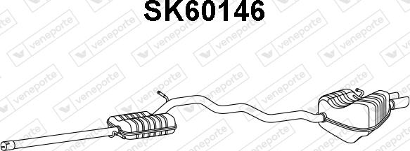 Veneporte SK60146 - Глушник вихлопних газів кінцевий autocars.com.ua