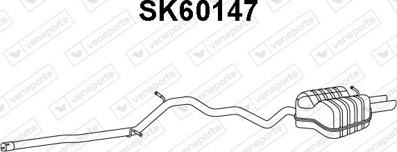 Veneporte SK60147 - Глушник вихлопних газів кінцевий autocars.com.ua