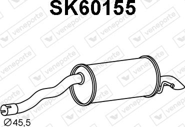 Veneporte SK60155 - Глушник вихлопних газів кінцевий autocars.com.ua