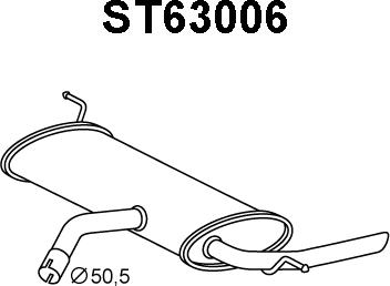 Veneporte ST63006 - Глушник вихлопних газів кінцевий autocars.com.ua