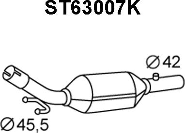 Veneporte ST63007K - Каталізатор autocars.com.ua