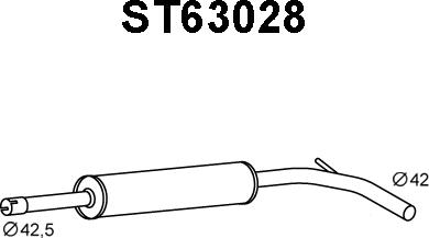 Veneporte ST63028 - Средний глушитель выхлопных газов autodnr.net