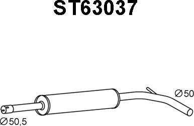 Veneporte ST63037 - Средний глушитель выхлопных газов autodnr.net