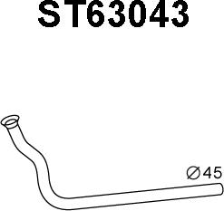 Veneporte ST63043 - Труба вихлопного газу autocars.com.ua