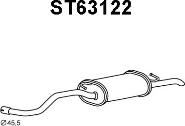 Veneporte ST63122 - Глушитель выхлопных газов, конечный autodnr.net