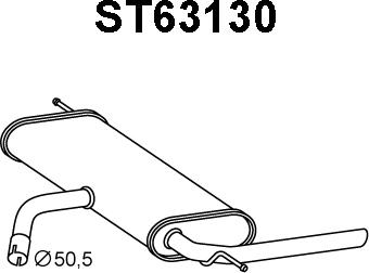 Veneporte ST63130 - Глушник вихлопних газів кінцевий autocars.com.ua