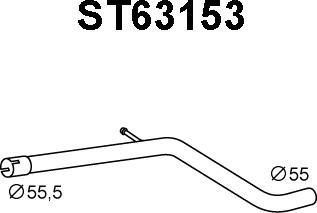 Veneporte ST63153 - Труба вихлопного газу autocars.com.ua