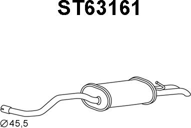 Veneporte ST63161 - Глушитель выхлопных газов, конечный autodnr.net