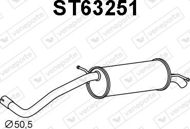 Veneporte ST63251 - Глушитель выхлопных газов, конечный autodnr.net