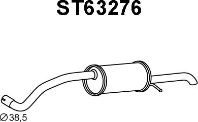 Veneporte ST63276 - Глушитель выхлопных газов, конечный autodnr.net