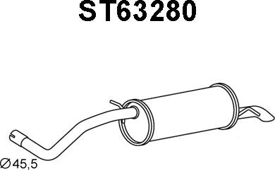 Veneporte ST63280 - Глушитель выхлопных газов, конечный autodnr.net