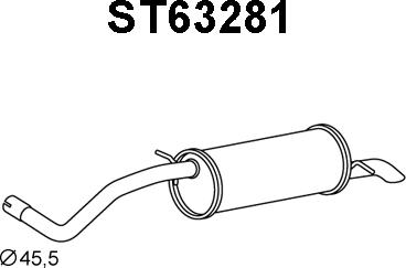 Veneporte ST63281 - Глушитель выхлопных газов, конечный autodnr.net