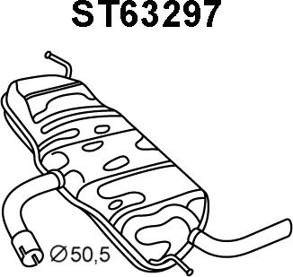 Veneporte ST63297 - Глушник вихлопних газів кінцевий autocars.com.ua