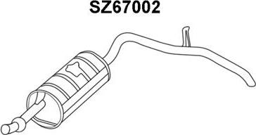 Veneporte SZ67002 - Глушник вихлопних газів кінцевий autocars.com.ua