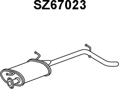 Veneporte SZ67023 - Глушник вихлопних газів кінцевий autocars.com.ua