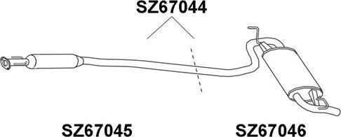 Veneporte SZ67045 - Предглушитель выхлопных газов avtokuzovplus.com.ua