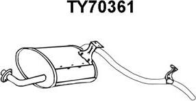 Veneporte TY70361 - Глушитель выхлопных газов, конечный avtokuzovplus.com.ua