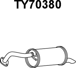 Veneporte TY70380 - Глушитель выхлопных газов, конечный avtokuzovplus.com.ua