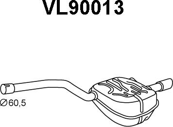 Veneporte VL90013 - Глушитель выхлопных газов, конечный avtokuzovplus.com.ua