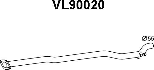 Veneporte VL90020 - Труба вихлопного газу autocars.com.ua