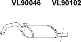 Veneporte VL90046 - Глушитель выхлопных газов, конечный avtokuzovplus.com.ua