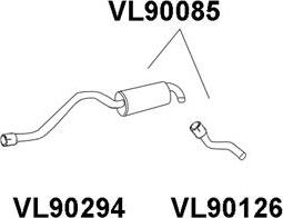 Veneporte VL90085 - Глушник вихлопних газів кінцевий autocars.com.ua