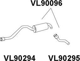 Veneporte VL90096 - Глушник вихлопних газів кінцевий autocars.com.ua