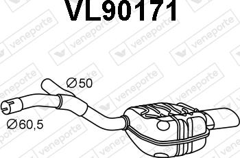 Veneporte VL90171 - Глушитель выхлопных газов, конечный avtokuzovplus.com.ua