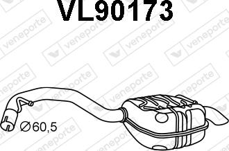 Veneporte VL90173 - Глушитель выхлопных газов, конечный avtokuzovplus.com.ua