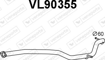 Veneporte VL90355 - Труба выхлопного газа avtokuzovplus.com.ua